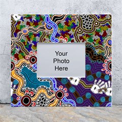 Authentic Aboriginal Art - Discovering Your Dreams White Wall Photo Frame 5  X 7  by hogartharts