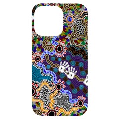 Authentic Aboriginal Art - Discovering Your Dreams Iphone 14 Pro Max Black Uv Print Case by hogartharts