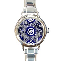 Authentic Aboriginal Art - Gathering Round Italian Charm Watch by hogartharts