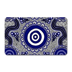 Authentic Aboriginal Art - Gathering Magnet (rectangular) by hogartharts