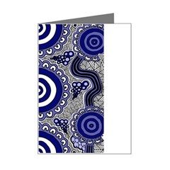 Authentic Aboriginal Art - Gathering Mini Greeting Card by hogartharts