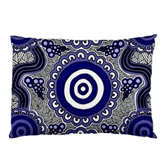 Authentic Aboriginal Art - Gathering Pillow Case (two Sides) by hogartharts