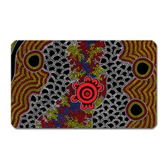 Authentic Aboriginal Art - Gathering 2 Magnet (rectangular) by hogartharts