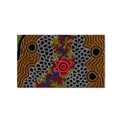 Authentic Aboriginal Art - Gathering 2 Sticker Rectangular (100 Pack) by hogartharts