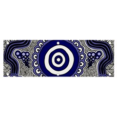 Authentic Aboriginal Art - Gathering Banner And Sign 6  X 2  by hogartharts