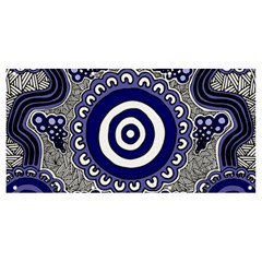 Authentic Aboriginal Art - Gathering Banner And Sign 8  X 4  by hogartharts