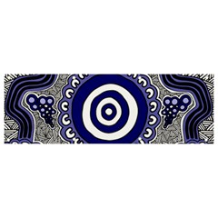 Authentic Aboriginal Art - Gathering Banner And Sign 9  X 3  by hogartharts