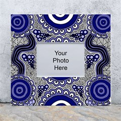 Authentic Aboriginal Art - Gathering White Wall Photo Frame 5  X 7  by hogartharts