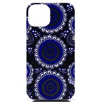 Authentic Aboriginal Art - Gathering iPhone 14 Black UV Print Case Front