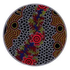 Authentic Aboriginal Art - Gathering 2 Wireless Fast Charger(white) by hogartharts