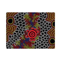 Authentic Aboriginal Art - Gathering 2 Premium Plush Fleece Blanket (mini) by hogartharts