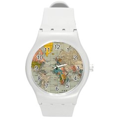 Pyramids Egypt Monument Landmark Sunrise Sunset Egyptian Round Plastic Sport Watch (m) by Proyonanggan