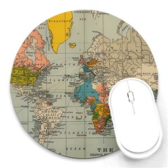 Iceland Aurora Borealis Round Mousepad by Proyonanggan