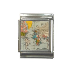 Vintage World Map Italian Charm (13mm) by Proyonanggan