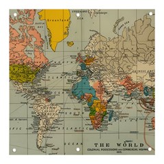 Vintage World Map Banner And Sign 3  X 3  by Proyonanggan