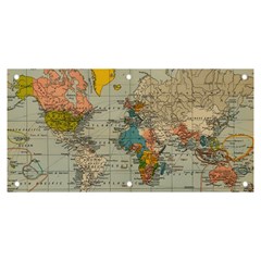 Vintage World Map Banner And Sign 6  X 3  by Proyonanggan