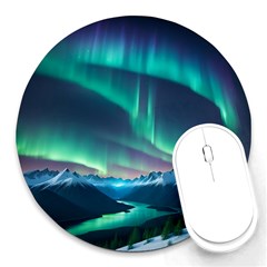 Triangle Pattern Design Cute Round Mousepad by Ndabl3x