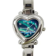 Triangle Pattern Design Cute Heart Italian Charm Watch by Ndabl3x