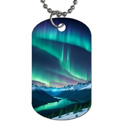 Zig Zag Waves Lines Geometric Dog Tag (one Side) by Ndabl3x