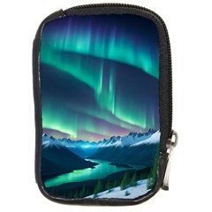 Aurora Borealis Compact Camera Leather Case by Ndabl3x