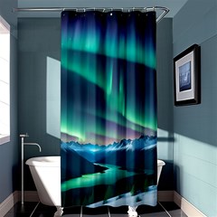 Aurora Borealis Shower Curtain 36  X 72  (stall)  by Ndabl3x