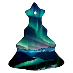 Aurora Borealis Christmas Tree Ornament (two Sides) by Ndabl3x