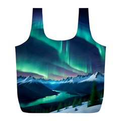 Aurora Borealis Full Print Recycle Bag (l) by Ndabl3x