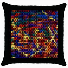 Zig Zag Pattern Geometric Design Throw Pillow Case (black) by Ndabl3x