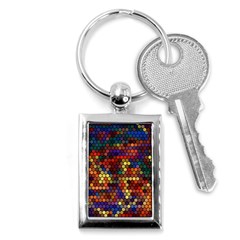 Zig Zag Pattern Geometric Design Key Chain (rectangle) by Ndabl3x