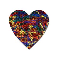 Zig Zag Pattern Geometric Design Heart Magnet by Ndabl3x