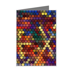 Zig Zag Pattern Geometric Design Mini Greeting Card by Ndabl3x