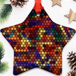 Zig Zag Pattern Geometric Design Star Ornament (Two Sides) Back