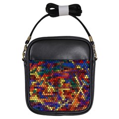 Zig Zag Pattern Geometric Design Girls Sling Bag by Ndabl3x