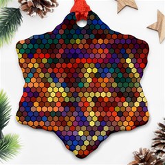 Zig Zag Pattern Geometric Design Ornament (snowflake) by Ndabl3x