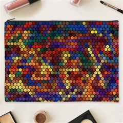 Zig Zag Pattern Geometric Design Cosmetic Bag (xxxl) by Ndabl3x