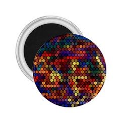 Flower Retro Funky Psychedelic 2 25  Magnets by Ndabl3x