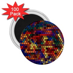 Flower Retro Funky Psychedelic 2 25  Magnets (100 Pack)  by Ndabl3x