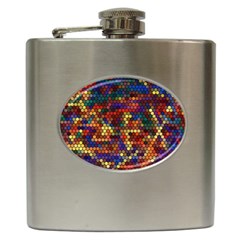 Flower Retro Funky Psychedelic Hip Flask (6 Oz) by Ndabl3x