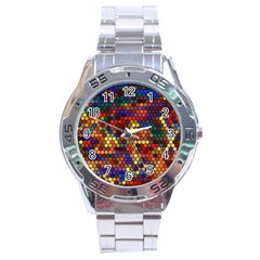 Flower Retro Funky Psychedelic Stainless Steel Analogue Watch by Ndabl3x