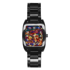 Flower Retro Funky Psychedelic Stainless Steel Barrel Watch by Ndabl3x