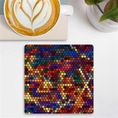 Zig Zag Pattern Geometric Design Uv Print Square Tile Coaster  by Ndabl3x