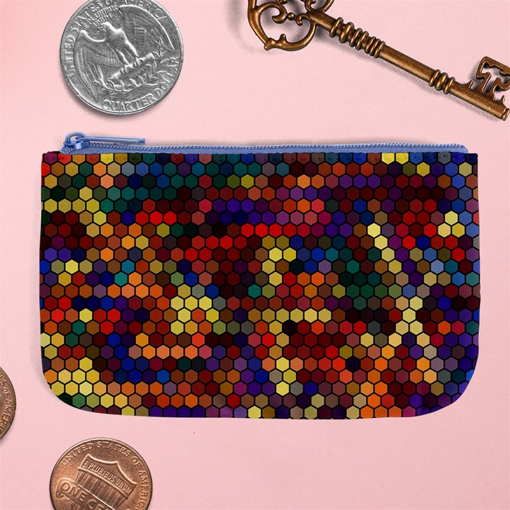 Flower Retro Funky Psychedelic Large Coin Purse