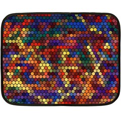 Hexagon Honeycomb Pattern Design Two Sides Fleece Blanket (mini) by Ndabl3x