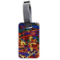 Hexagon Honeycomb Pattern Design Luggage Tag (two Sides) by Ndabl3x