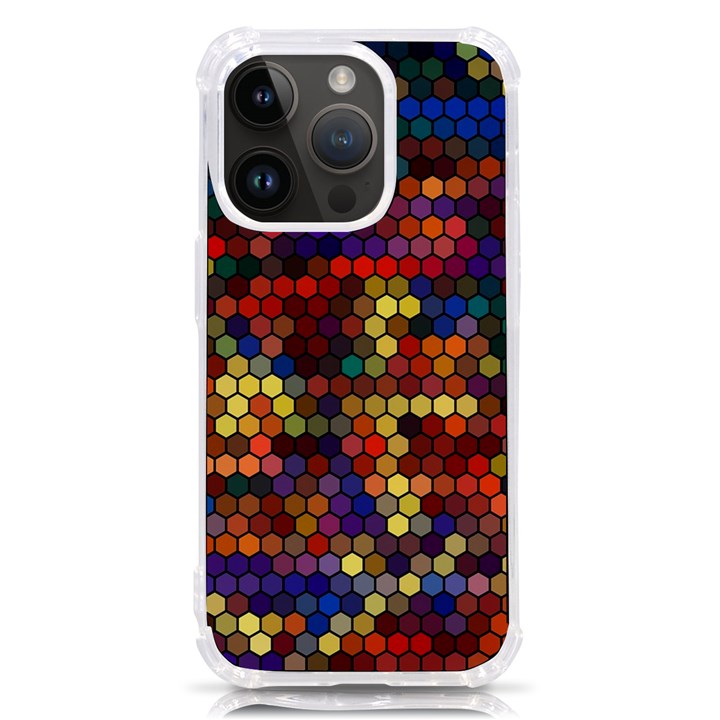 Zig Zag Pattern Geometric Design iPhone 14 Pro TPU UV Print Case