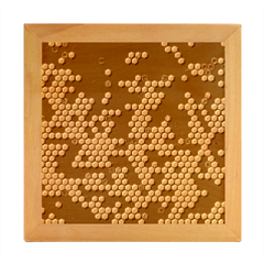 Hexagon Honeycomb Pattern Design Wood Photo Frame Cube by Ndabl3x