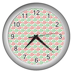 Mosaic Hexagon Honeycomb Wall Clock (silver) by Ndabl3x