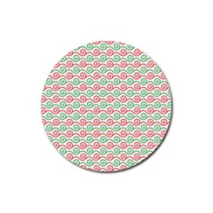 Mosaic Hexagon Honeycomb Rubber Round Coaster (4 Pack) by Ndabl3x