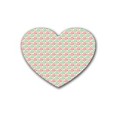 Mosaic Hexagon Honeycomb Rubber Heart Coaster (4 Pack) by Ndabl3x