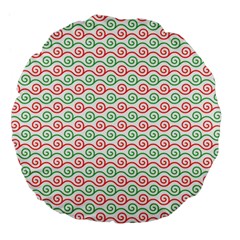 Mosaic Hexagon Honeycomb Large 18  Premium Flano Round Cushions by Ndabl3x